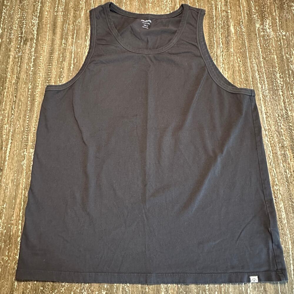 Madewell Garment Dyed All Day Vintage Black Sleeveless Tank Top Men’s Size L